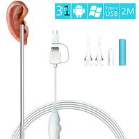 GSPOR Digital Otoscope, Ultra-Slim HD Ear Scope Ear Inspection Camera, Ear Otoscope Earwax Cleaning Tool with 6 Adjustable LED Lights for Android and Window