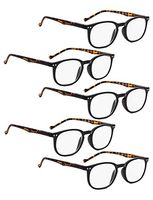 READING GLASSES 5 pack Vintage Frame Readers (Tortoise Arm, 3.50)