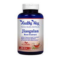 Healthy Way Pure Jiaogulan Supplement 180 Capsules - 820mg Gynostemma Pentaphyllum AMPK Activator Caffeine-Free Adaptogen Pills Southern Ginseng - NON-GMO 100% Money Back Guarantee