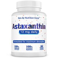 Bel-Air Astaxanthin (12mg) with Herbal CATALYSTS (TM). Nature’s Best antioxidant for Healthy Joint, Skin & Vision