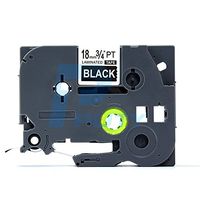 IDIK 1PK White on Black Standard Laminated Label Tape Compatible for Brother P-Touch TZe-345 TZ345 TZe345(18mm x 8m)