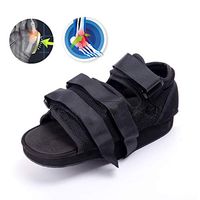Huiuk 1Pcs Post Op Shoe Lightweight Medical Walking Boot Adjustable Straps for Post Injury Surgical Foot Bunion Cast Durable Toe Orthopedic Support Brace for Broken Bones Unisex,Opentoe,S