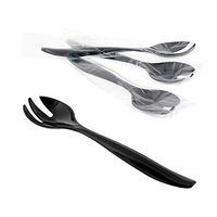 AmerCare 10 Inch Black Polystyrene Serving Forks, Individually Wrapped, Case of 144