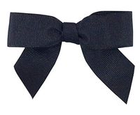 Reliant Ribbon 5173-03105-3X2 Grosgrain Twist Tie Bows - Large Bows, 7/8 Inch X 100 Pieces, Black