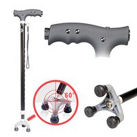 Crutches Canes Walking Stick Walking Travel Adjustable Walking Canes Walking Sticks for Men and Women with Led Light Cushion Handle Arthritis Seniors Disabled 150 kg