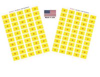Made in USA! 100 New Mexico 1.5" x 1" Self Adhesive State Flag Stickers, Two Sheets of 50, 100 New Mexico Sticker Flags Total