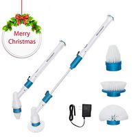 Electric Spin Scrubber,360 Cordless Bathroom Scrubber with 3 Replaceable Cleaning Shower Scrubber Brush Heads,Extension Handle for Tub,Tile, Floor, Wall,Shower, Bathtub, and Kitchen