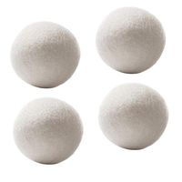 YJYdada 2/4 Natural Fabric Softener, Saves Drying Time, Premium Wool Dryer Balls, Reusable Organic Natural Fabric Softener and Static Reducer Ball 6CM (B)