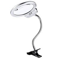 UHBGT LED Magnifying Lamp, Magnifying Glass Lamp Clip-on Tabletop 2.5X Magnifier Adjustable Metal Clamp for Hobby,Crafts,Inspection,Reading,Model Building,Soldering,Jewelry Design,Sewing
