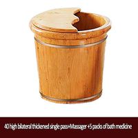 Foot Tub，Health Foot Bath, Home Foot Bath Barrel, Foot Spa Wooden Tub, Bilateral Pedicure Bucket (Size : B)