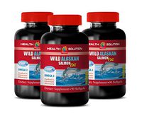 Brain Health Formula - Wild Alaskan Salmon Oil 2000 MG - Omega 3 - Omega 3 Capsules - 3 Bottles 270 Softgels