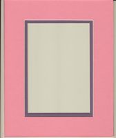 Pack of 5 11x14 Bubble Gum Pink & Purple Double Picture Mats Cut for 8x10 Pictures