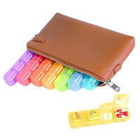 EFGS Weekly Pill Organisers and Medication Supplement Container with Portable Travel Pill Case