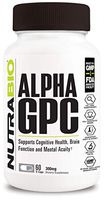 NutraBio Alpha GPC (300mg, 60 Vegetable Capsules)
