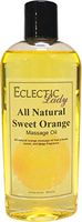 All Natural Sweet Orange Massage Oil, 8 oz, 100% Natural Ingredients, With Sweet Almond Oil and Organic Jojoba Oil, Preservative Free