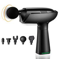 Estleys Massage Gun, 7 Hours Working Time, 5 Speeds Level, 5 Heads, Quiet Brushless Motor, Quick Rechargeable Device, Deep Tissue Percussion Muscle Massager for Sore Muscle and Stiffness (Black)