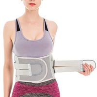 HKKSDM Support Bar Belt Orthopedic Posture Corrector Brace Waist Trimmer Belt Lower Back Lumbar Support Belt,White,XL