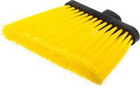 Carlisle 3686704 Duo-Sweep Medium Duty Flagged Angle Broom Head, Polypropylene Bristle, 8" Overall Length x 12" Width, Yellow (Case of 12)