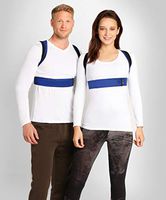 BeFit24® Posture Corrector for Women and Men Under Clothes - Adjustable Upper Back Straightener - Shoulder Support Brace - Slouching Correction - Neck and Clavicle Pain Relief [ Size 2 - Blue/Black ]