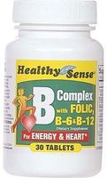 Mason Hs Cmplx W/Folic B6 Size 30ct Mason Healthy Sense Complex W/Folic B6 B12 30 Ct Ea