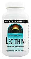 Source Naturals Lecithin 1200 mg, A Natural Emulsifier - 100 Softgels