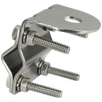 Tram 1590968090658 Double-Groove Stainless Steel CB Antenna Mirror Mount, 2.50in. x 1.75in. x 1.75in.