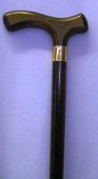 Men Fritz Cane Walnut Ash Shaft, Walnut Nylon Handle  -Affordable Gift! Item #DHAR-9053007