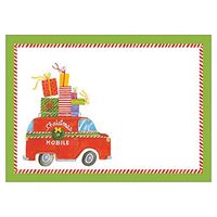 Caspari Christmas Rush Self-Adhesive Gift Tags, 36 Labels Included