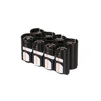 Storacell by Powerpax CR123 Battery Caddy, Black, Holds 8 Batteries