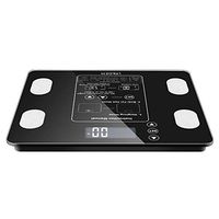 LEADZM AW938 180kg/100g Digital Body Fat Scale Health Analyser Fat Muscle BMI Black