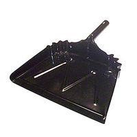 HUB City Industries 65-6 Dust Pan, Hd Metal Dust Pan, Black Enamel, 12" Wide