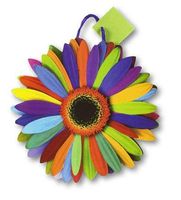 Pack of 6 Flower Power Medium Die Cut Gift Bags
