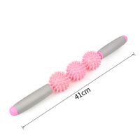 Gumif Muscle Roller Massage Stick with 3 Balls/Fascia Release Deep Tissue Tight Fascia Massager Trigger Point Fat Blast Pain Relief Myofascial Release for Men and Women,Pink