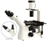 UNICO IV953T Series IV950 Inverted Trinocular Microscope, 10X Wide Field Eyepiece, 4X Bright Field, 10X, 20X & 40X, Plan Phase