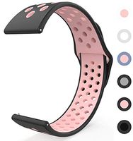 Sunnywoo 20mm Watch Silicone Watch Band Strap with Quick Release Pins Compatible with Garmin Vivoactive 3,Samsung Galaxy Watch 42mm /Ticwatch E and All The 20mm Width Smart and Traditional Watch Lugs