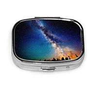 Milky Way Night Sky Starry Sky Stars Pill Box Case Medicine Holder Pocket for Travel Portable Decorative Organizer