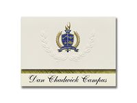 Signature Announcements Dan Chadwick Campus (Longview, TX) Graduation Announcements, Presidential style, Basic package of 25 with Gold & Blue Metallic Foil seal
