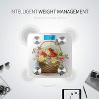 Beautiful Bouquets in Flower Baskets Fat Weight Scale Infant Scale Digital Bluetooth Body Scale Tracks 8 Key Compositions Analyzer Sync with Fitness Apps 400 Lbs