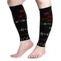 Calf Compression Sleeves 1 Pair Mathematical Formula Sport Elasticity Calf Compression Socks for Men & Women