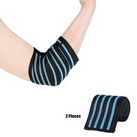 ZSZBACE Elbow Wraps for Men and Women- Elbow Brace Compression Sleeves for Tendonitis- Sports, Weight Lifting, Powerlifting (Black&Blue)