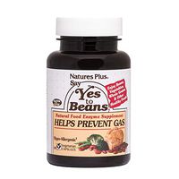 NaturesPlus Say Yes to Beans Enzyme Complex - 60 Vegetarian Capsules - Natural Food Enzyme Supplement for Gas Relief, Digestive Aid - Gluten-Free - 60 Servings