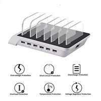Malltop Consumer Electronics, Universal 6USB Multi-Port USB Charging Station Desktop Quick Charging Station SL