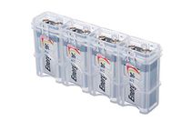 Storacell by Powerpax SlimLine 9V Battery Caddy, Clear, Holds 4 Batteries