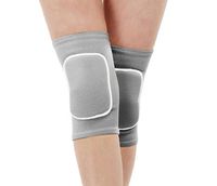 DU&HL Kneepads, Knee Support, Knee Sleeves Brace Protector Pad, Kids Breathable Thicked Crashproof Antislip Dance Cotton Knee Pads Brace Wrap Tape for Kids Sport/Dancing, Gray, L