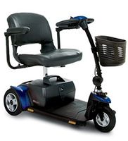 Pride Mobility - Go-Go Elite Traveller Plus - Lightweight Travel Scooter - 3-Wheel - Blue