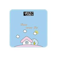 Tll-mm Weight Scale Blue USB Rechargeable Body Scale Accuracy 0.2kg Round Edge Design Safety Size 280 280 Dormitory Family Weight Loss Healthy Weight