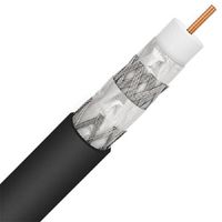 Perfect Vision RG6 Quad Shield Coax Cable, Black PVC Jacket, 1000' Reel (ULPVRG6SCQUAD) 