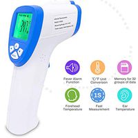 Infrared Forehead Thermometer - Infrared Thermometer Gun- Infrared Thermometer for Baby, Forehead Thermometer Adult Non-Contact Digital Thermometer with Fever Alert Function, 6 in 1 Digital Medical