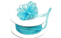 3mm-1/8" Organza Pull Bow Ribbon Turquoise 50yd