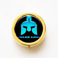 RhyNSky Molon Labe Come and Take Them Mini Gold Portable Pocket Purse Pill Box Case Pillbox, 3 Compartments -287